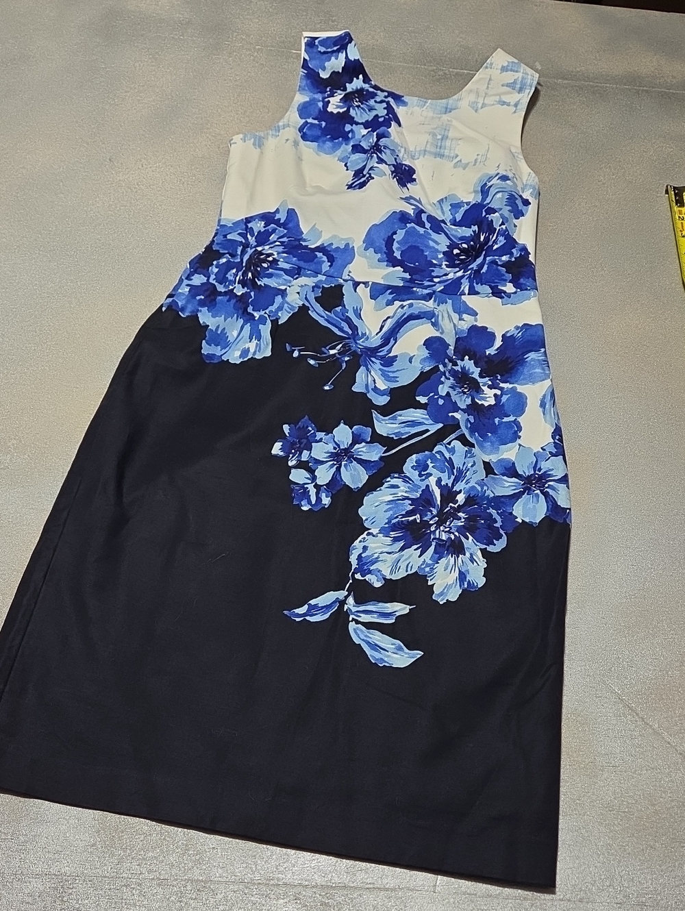Maeve Navy and White Floral Sheath Dress